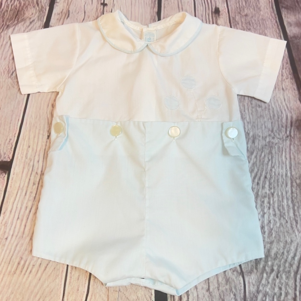 VINTAGE PASTELS ONE PIECE INFANT OUTFIT SIZE 0-3 Months